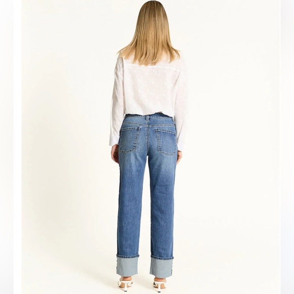 Oat New York High-Rise Cuffed Wide Leg Jeans - Picture 4 of 8